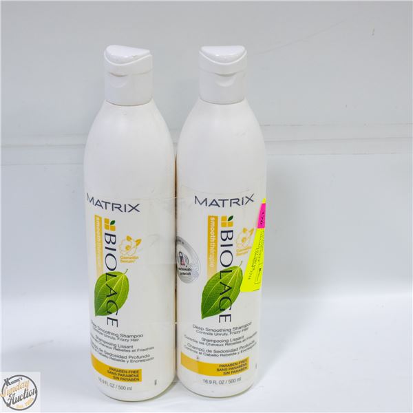 (2) MATRIX BIOLAGE DEEP SMOOTHING SHAMPOO 500 ML