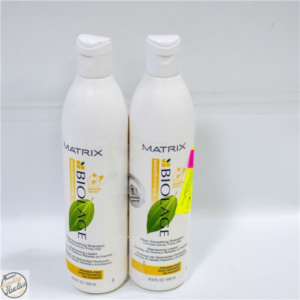 (2) MATRIX BIOLAGE DEEP SMOOTHING SHAMPOO 500 ML