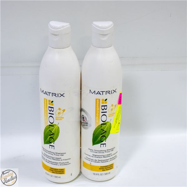 (2) MATRIX BIOLAGE DEEP SMOOTHING SHAMPOO 500 ML