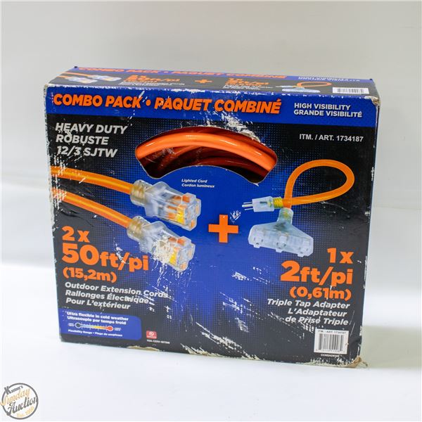 PRIME 3 PC EXTENSION CORD COMBO PACK HEAVY DUTY
