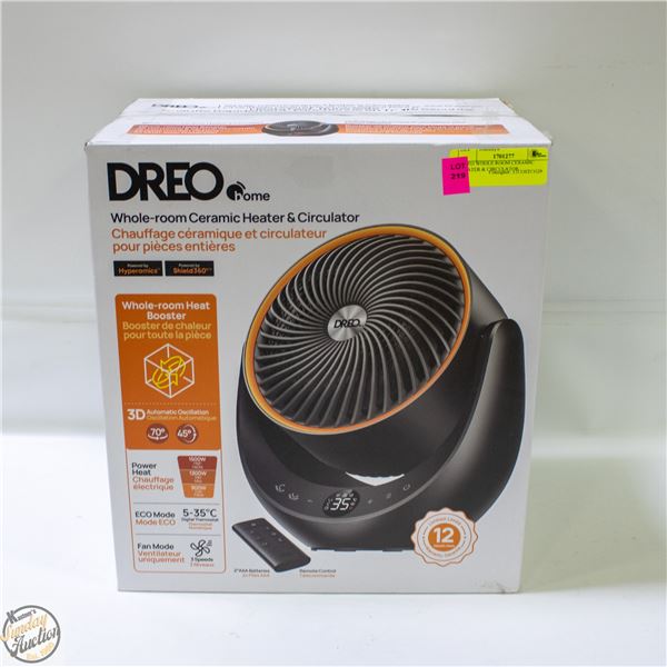 DREO WHOLE ROOM CERAMIC HEATER & CIRCULATOR