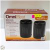Image 1 : OMNI HEAT 2PK DIGITAL CERAMIC PERSONAL HEATERS
