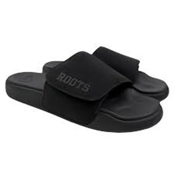 NEW ROOTS MENS SLIDES BLACK SIZE 7