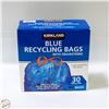 Image 1 : BOX OF KIRKLAND BLUE RECYCLING BAGS 30GAL X 113L
