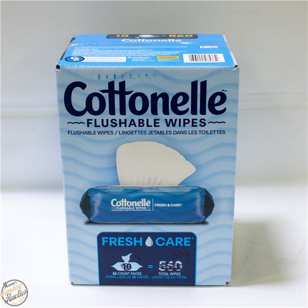 NEW BOX OF 9 COTTONELLE FLUSHABLE WIPES