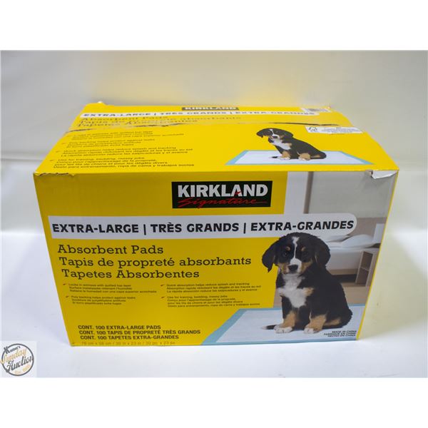 BOX OF KIRKLAND ABSORBENT PADS EXTRA LARGE 30X23"