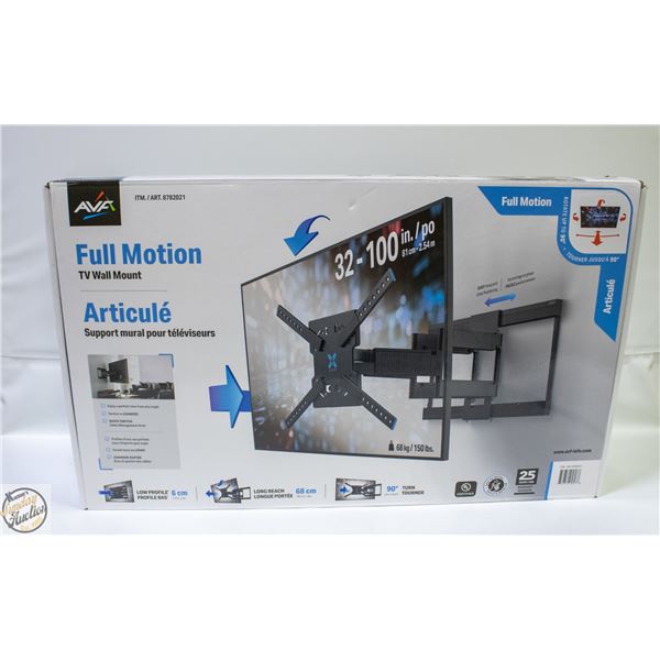 AVF FULL MOTION TV WALL MOUNT, 26.8" FULL REACH