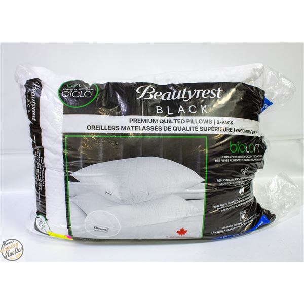BEAUTYREST 2 PK OF QUILTED PILLOWS QUEEN SZ SOFT