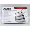 Image 1 : 3 PC MEYER STAINLESS STEEL FRYING PAN SET