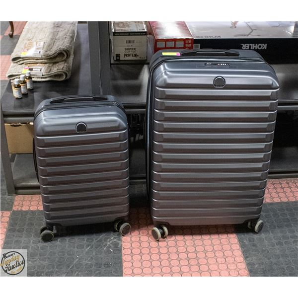 DELSEY PARIS 2 PIECE HARDSIDE LUGGAGE SET GREY
