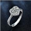 Image 2 : 1 CT GRA CERTIFIED HEART SHAPED MOISSANITE 925S
