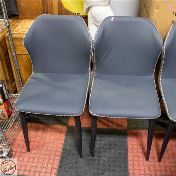 PAIR OF NEW AMERICAN GOOSE GREY SIDECHAIRS-IN BOX