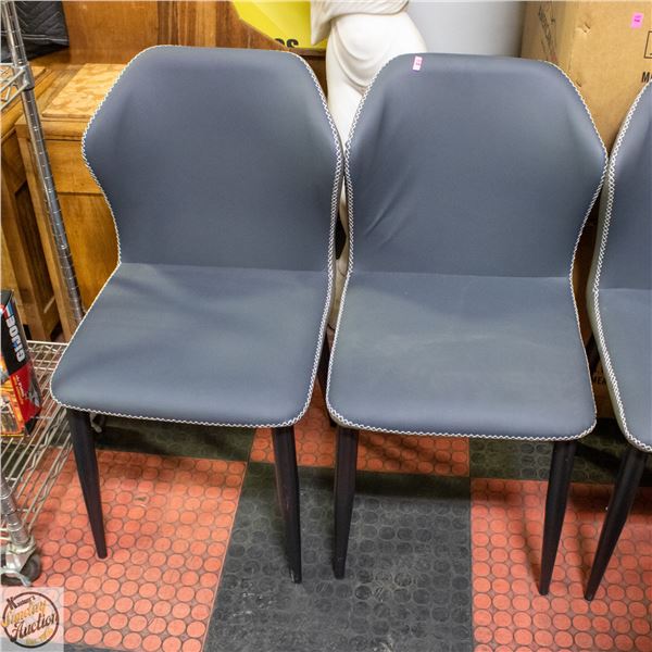 PAIR OF NEW AMERICAN GOOSE GREY SIDECHAIRS-IN BOX