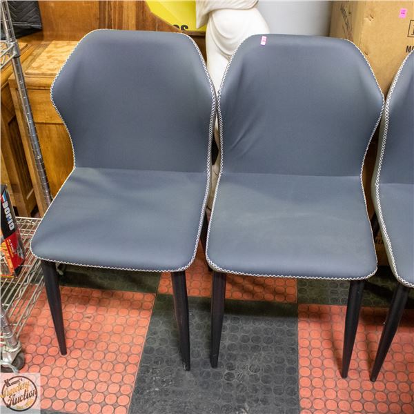 PAIR OF NEW AMERICAN GOOSE GREY SIDECHAIRS-IN BOX