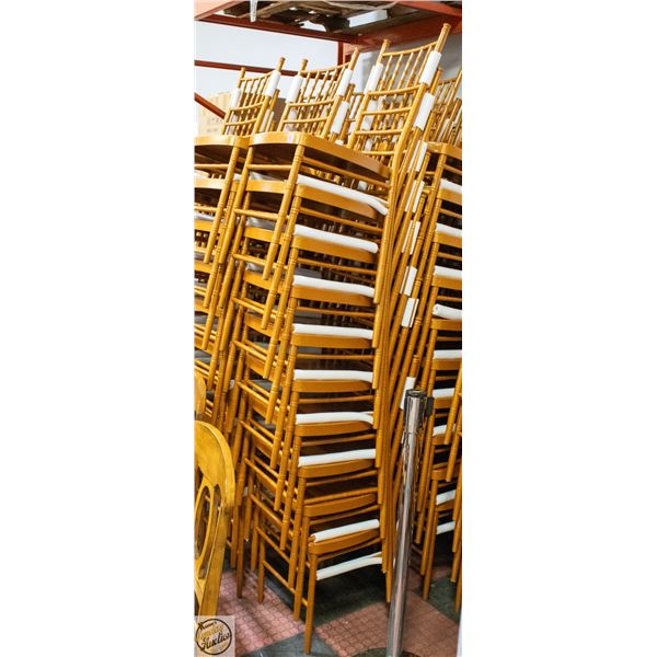 LOT OF 10 NEW GOLD TONE SIDE CHAIRS