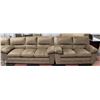Image 1 : NEW ASSEMBLED BROWN MICROFIBER SOFA AND LOVESEAT