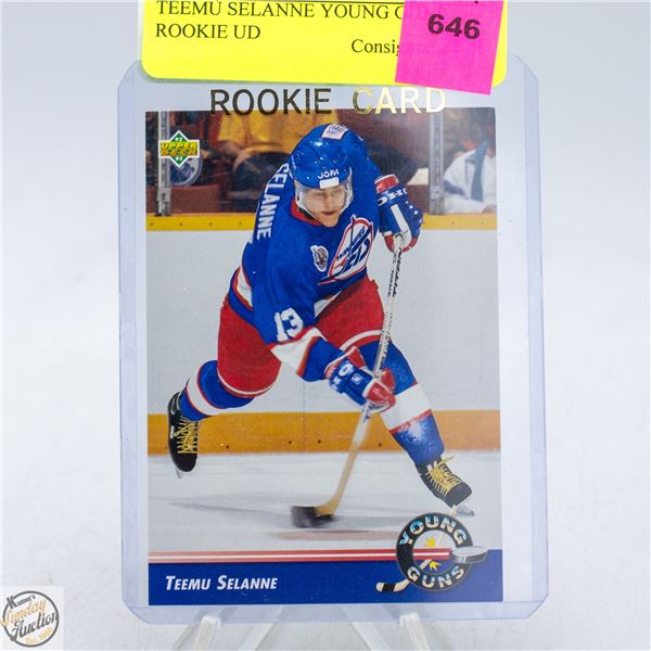 TEEMU SELANNE YOUNG GUNS ROOKIE UD