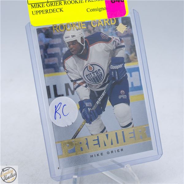 MIKE GRIER ROOKIE PREMIER SP UPPERDECK