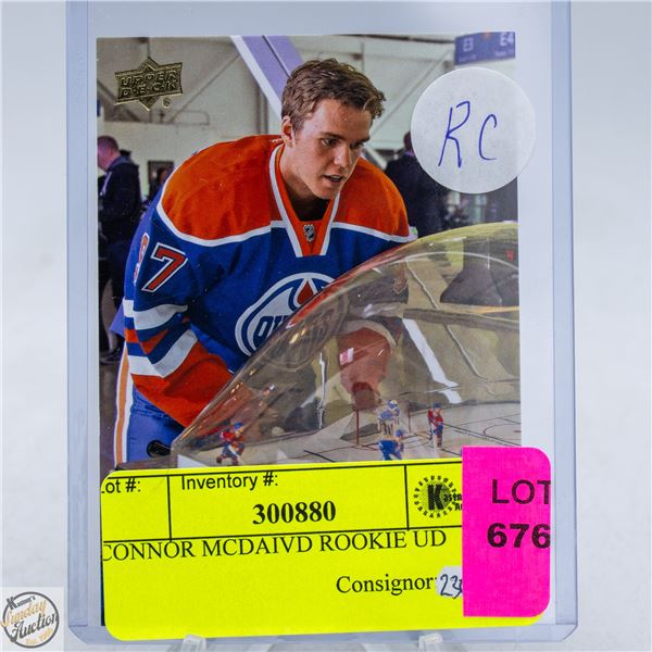CONNOR MCDAVID ROOKIE UD