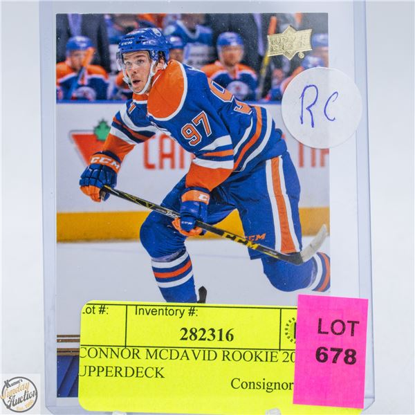 CONNOR MCDAVID ROOKIE 2015-16 UPPERDECK
