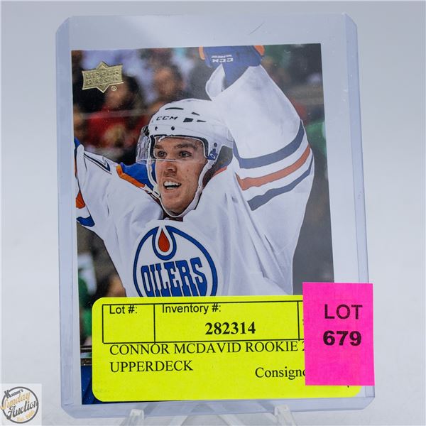 CONNOR MCDAVID ROOKIE 2015-16 UPPERDECK