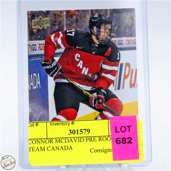 CONNOR MCDAVID PRE ROOKIE TEAM CANADA