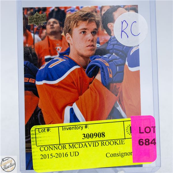 CONNOR MCDAVID ROOKIE 2015-2016 UD