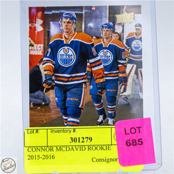 CONNOR MCDAVID ROOKIE 2015-2016