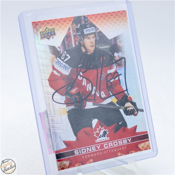 SIDNEY CROSBY SIGNED SPORTS CARD