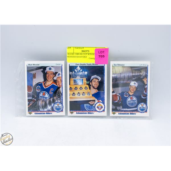 OILERS 1989-90 CUP WINNERS MESSIER RANFORD