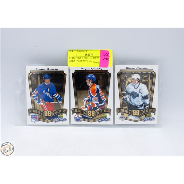 3 GRETZKY TRIBUTE TO 99 GREATNESS MVP UD