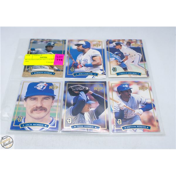 BLUE JAYS MVP SET 1-6 DONRUSS 1991
