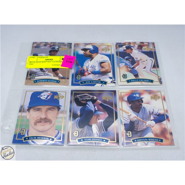 BLUE JAYS MVP SET 1-6 DONRUSS 1991