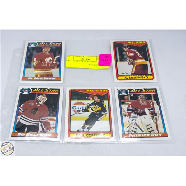 6 ALL STAR TOPPS AND OPC