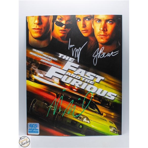 FAST AND THE FURIOUS CAST SIGNED PHOTO W/COA