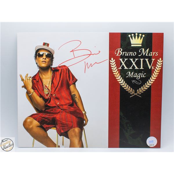 BRUNO MARS SIGNED PHOTO W/COA