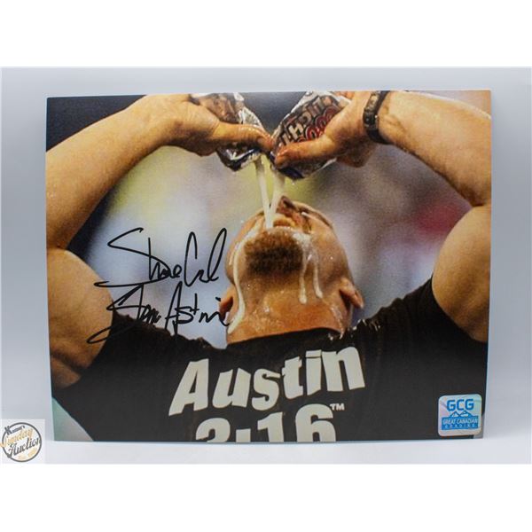 STONE COLD STEVE AUSTIN WWE SIGNED PHOTO W/COA