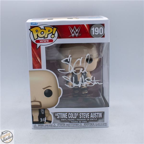STONE COLD STEVE AUSTIN SIGNED FUNKO POP WITH COA