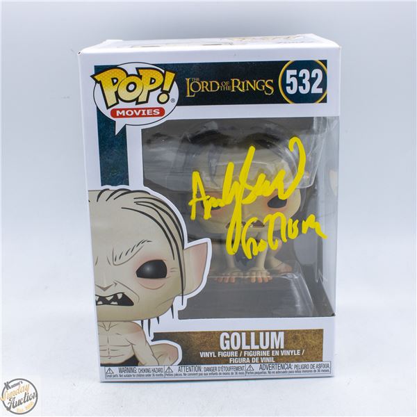 ANDY SARKIS - GOLLUM SIGNED FUNKO POP WITH COA