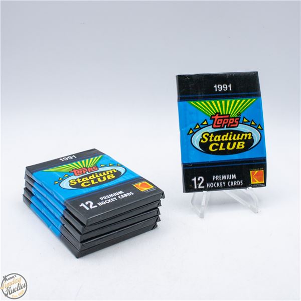 6 SEALED 1991 TOPPS 12 PREMIUM CARDS PER PACK