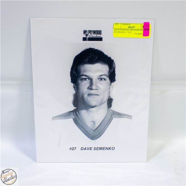 DAVE SEMENKO SPONSOR MR. PLYWOOD 11" X 8"