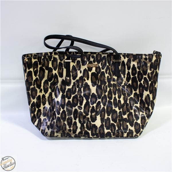 GENUINE KATE SPADE LEOPARD PURSE 18"W X 11"H