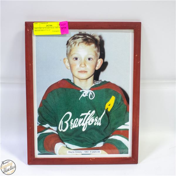 GRETZKY 8 YEARS OLD, 1963 WITH BRANTFORD 9" X 12"