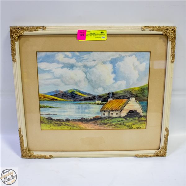 1949 SCENIC PAINTING BY E FENDY 15" X 13"