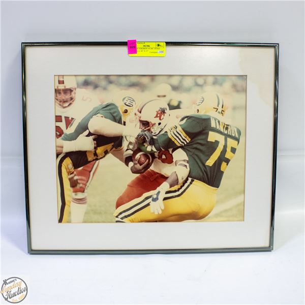 VINTAGE ESKIMOS VS BC LIONS FOOTBALL 18" X 15"