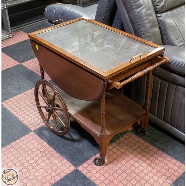 SOLID WOOD TEA CART