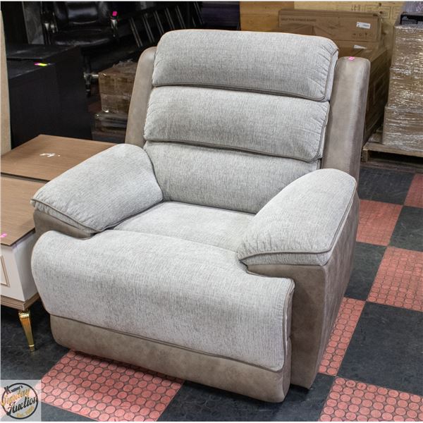 NEW ASSEMBLED 2 TONE RECLINING SOFA CHAIR
