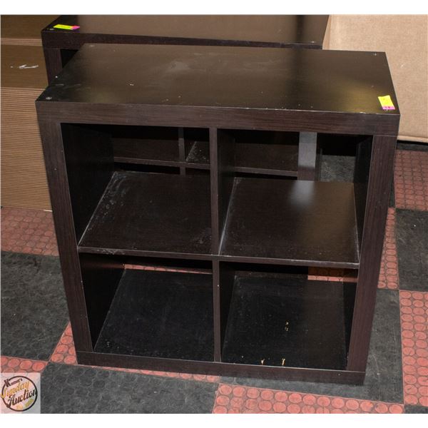 IKEA BLACK 4 CUBBY RECORD SHELF