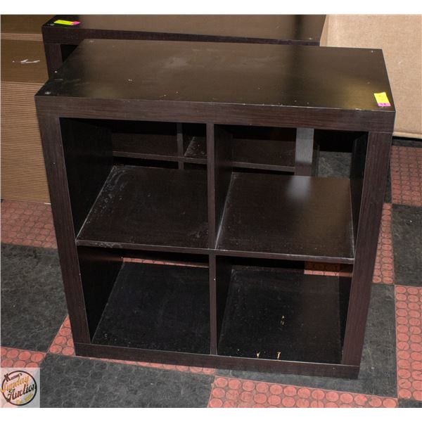 IKEA BLACK 4 CUBBY RECORD SHELF