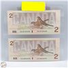 Image 2 : LOT OF 2 1986 2 DOLLAR CANADIAN